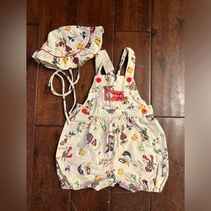 Vintage Disney Minnie Mouse South Seas Excursion Bubble Romper 24 mo (rare)